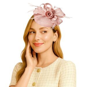 4385 Fascinators Hats Women Vintage Wedding Fashion Headband Clip Church